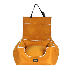 PaWz Pet Car Seat Travel Safety Carrier Orange-1973193678180716545