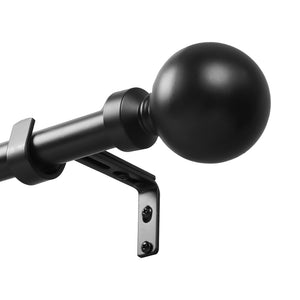 Marlow Steel Curtain Rod Quiet Rail Black-1973194068058050561