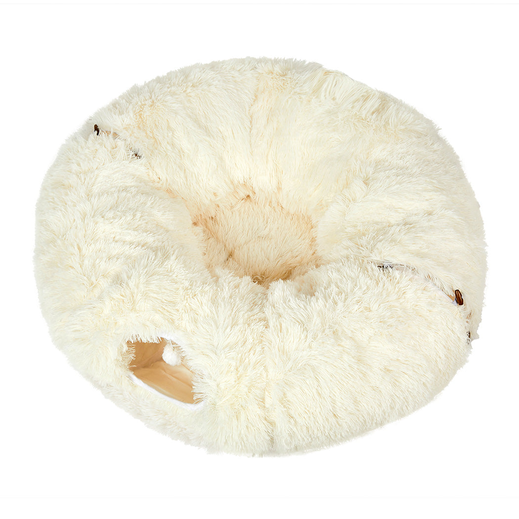 pawz-cat-tunnel-foldable-fluffy-plush-play-tube-beige-1996005432715513857