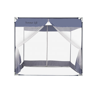 Dreamz Mosquito Bed Nets Foldable Canopy Square Blue-1973193961585643521