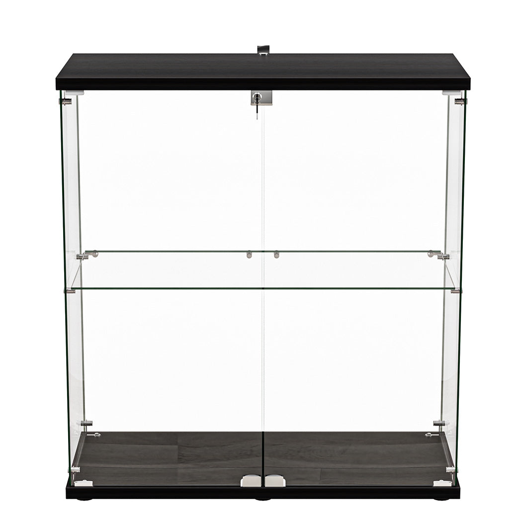 stacked-glass-display-cabinet-lockable-collections-storage-2-tier-shelf-2-door-1996005385227603969