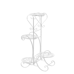 Levede Plant Stand Outdoor Indoor Metal White-1973193772690968577