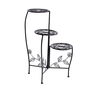 2X Wrought Iron Outdoor Indoor Flower Black 2 Pack-1973193772321869825