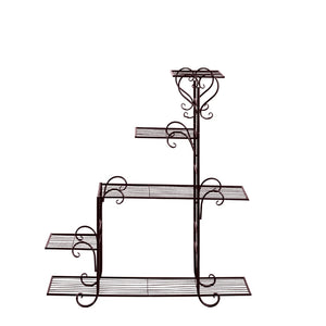 Levede Plant Stand Outdoor Indoor Metal Bronze-1973193773064261633