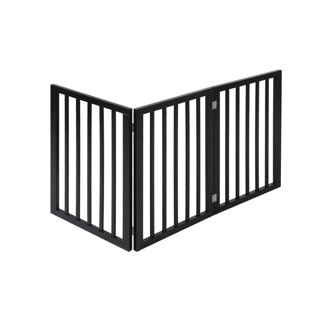 pawz-3-panels-wooden-pet-gate-dog-fence-black-139cm-1973193641983873025