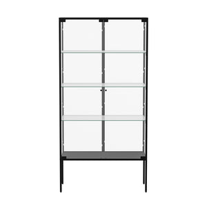Stacked Glass Display Cabinet Steel 4 Tier 160cm-1996005394463461377