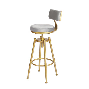 Levede 1x Bar Stools Kitchen Stool Chair Grey-1975420483860041729