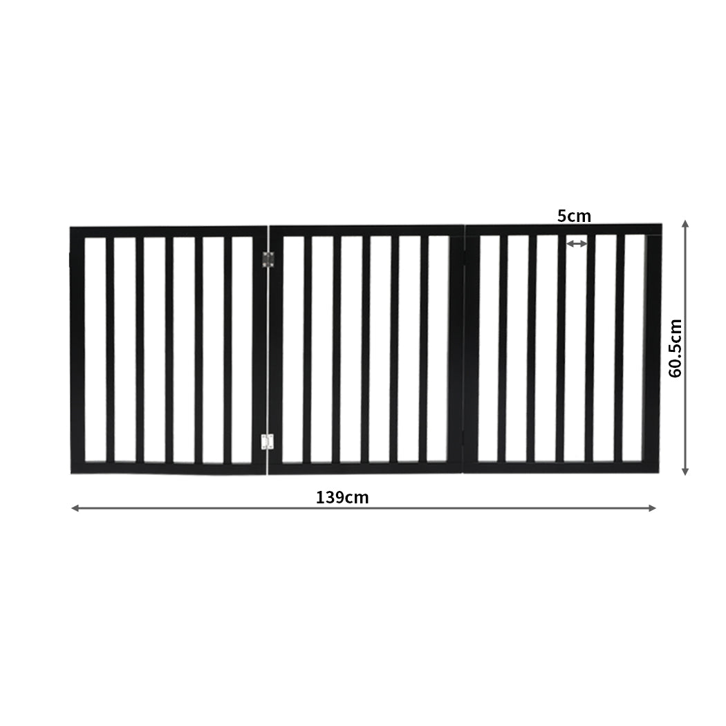 pawz-3-panels-wooden-pet-gate-dog-fence-black-139cm-1973193641983873026