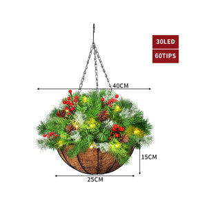 Santaco Christmas Hanging Basket Ornaments 25CM-1973193790126690306