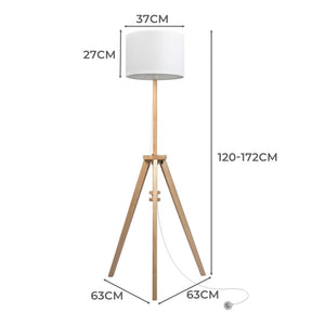 EMITTO Tripod Floor Lamp Wooden Modern Natural-1973193957894656002