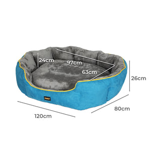 PaWz Electric Pet Heater Bed Heated XL Blue X-Large-1975420457737916418