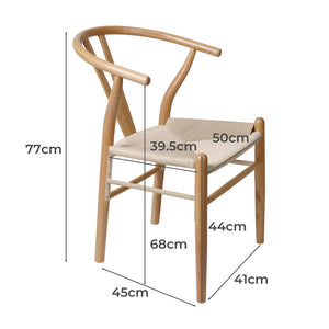 Levede 6x Dining Chairs Wooden Hans-1996005494392754178