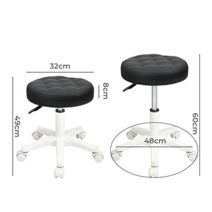 Levede 4x Rolling Bar Stool Swivel Salon SPA Chair Black-1996005584410906626