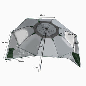 Mountview Beach Umbrella Outdoor Umbrellas Green 2.13M-1973193757977350146