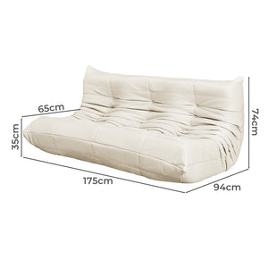 Levede 3 Seaters Floor Sofa Caterpillar Lounge-1975420379249905666