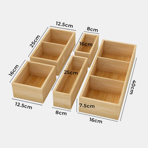 Toque Bamboo Drawer Organizer Multi-Use Storage Box-1996005512474398722
