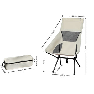 Levede Camping Chair Folding Outdoor Large Beige-1973193997778292738
