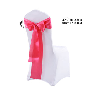 50x Satin Chair Sashes Cloth Cover Wedding Mauve-1975420513589268482