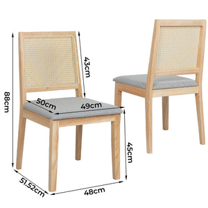 Levede 8XCane Dining Chair Rattan Armless Seat-1996005485890899970