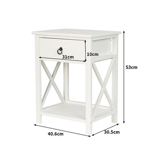 Levede 1x Bedside Tables Drawers Side-1973193844480675842