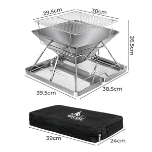 Levede Folding BBQ Portable Charcoal Grill 2-IN-1-1996005436268089346
