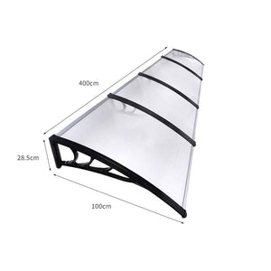Mountview Window Door Awning Outdoor 1M X 4M Transparent 1x4M-1973193988395634690
