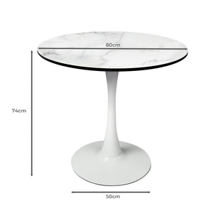 Levede Dining Table Kitchen 4 Person White-1973194083396620290
