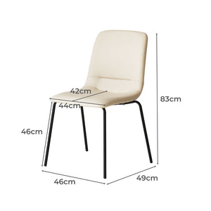 Levede Stackable Dining Chairs Kitchen Beige Set of 8-1996005477347102722