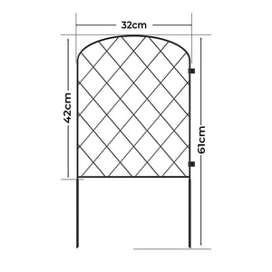Mountview 10 Pcs Garden Fence Border Rustproof Metal-1996009992003653634