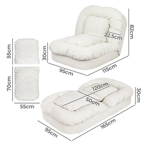 Levede Convertible Lounge Floor Sofa Bed-1973193701685596162