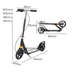 MONVELO Adult Commuter Foldable Scooter Black-1996005380509011970