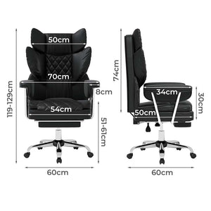 Levede Gaming Office Chair High Back PU Leather Black-1996009988778233858