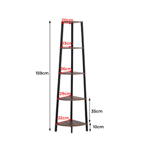 Levede 5 Tier Corner Shelf Industrial-1973194042401492994
