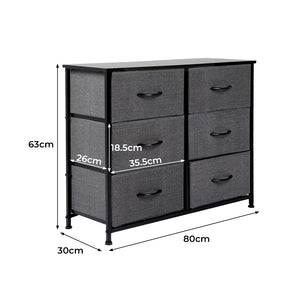 Levede Storage Cabinet Tower Chest Dark Grey-1973194072088776706