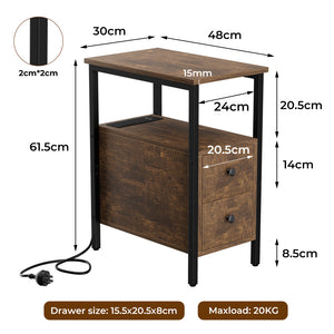 Levede Side Table Narrow Coffee End Table-1996005427241947138