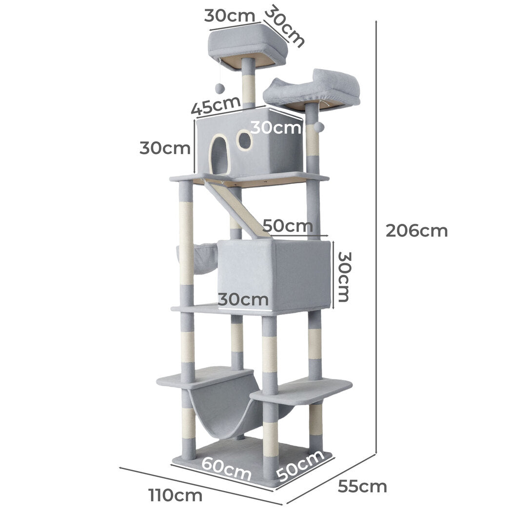 pawz-cat-tree-scratching-post-scratcher-206cm-climbing-1996009990908940290