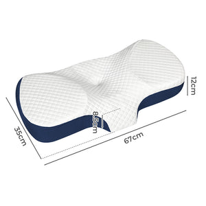 Dreamz Memory Foam Pillow Pillowcase Supprt Blue Rebound-1996005453426987010