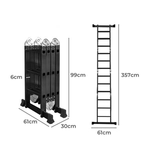 Traderight Multi Purpose Ladder Aluminium 3.6Meter-1973193879817687042