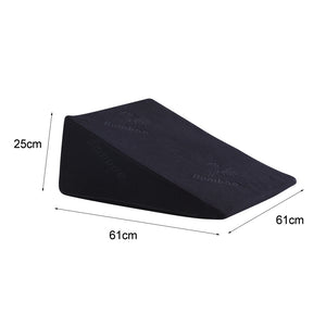 2x Cool Gel Memory Foam Bed Wedge Pillow Black 25x2-1973193851468386306