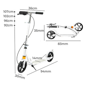 MONVELO Adult Commuter Foldable Scooter White-1996005380722921474