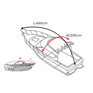 Boat Cover 12-14 FT Trailerable Weatherproof Black 14FT-1973194043693338626