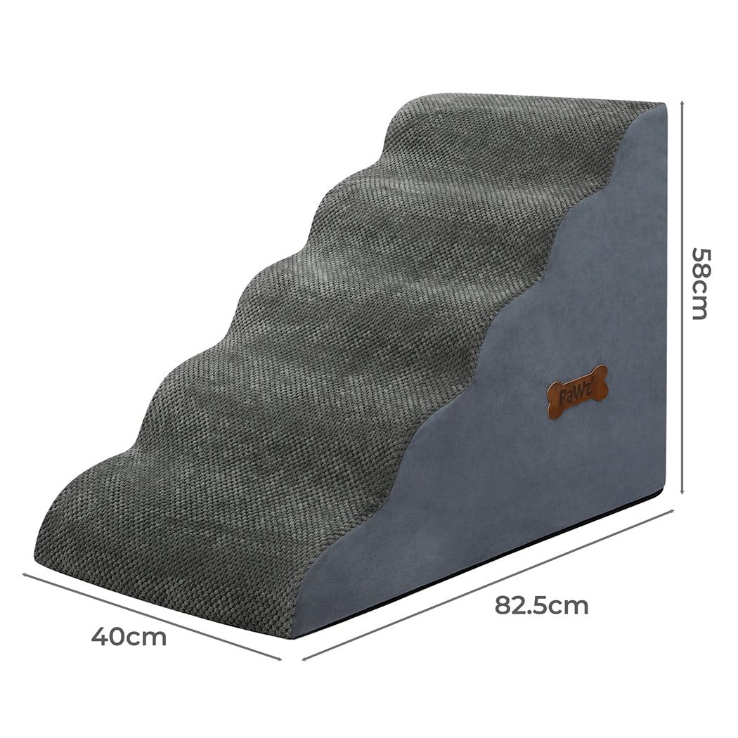 pawz-5-steps-pet-stairs-dog-ramp-high-density-foam-grey-1996005456799207426
