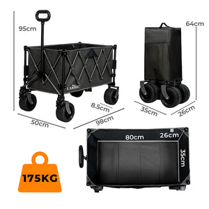 Lambu Folding Wagon Cart Black-1996005422577881090