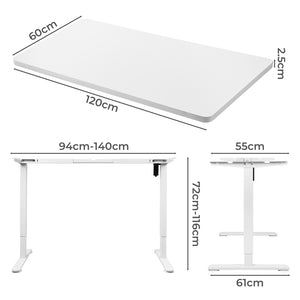 Levede Motorised Standing Desk Height 120cm White 800x 1.5MM-1975420506089852930