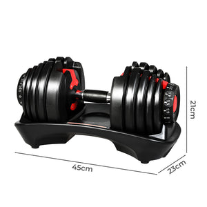 Centra 24kg Adjustable Dumbbell Set Home Gym-1996005550424461314