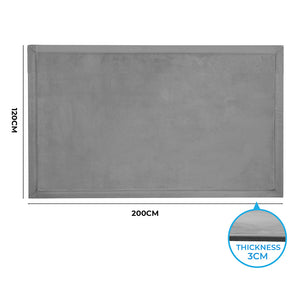 Marlow Coral Velvet Area Rugs Large Mat 120x200cm Grey-1996005440504336386