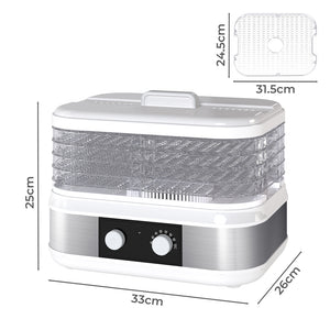 Spector 5 Trays Stainless Steel Food Dehydrator Dryer-1996009983489216514
