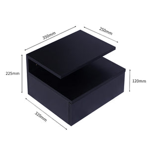 Levede 2x Bedside Tables Side Table Black-1975420463643496450