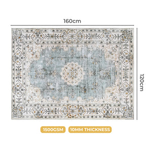 Marlow Floor Rug Short Pile Washable Vintage Carpet Soft Plush Non Slip 160x120-1996005378323779586