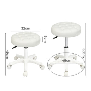 Levede 4x Rolling Bar Stool Swivel Salon SPA Chair Beige-1996005583987281922